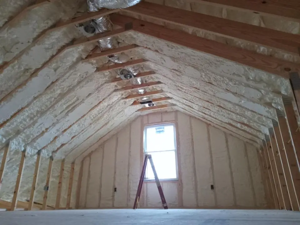 Spray foam roofing application for Crawl Space Insulation project in East Rockhill